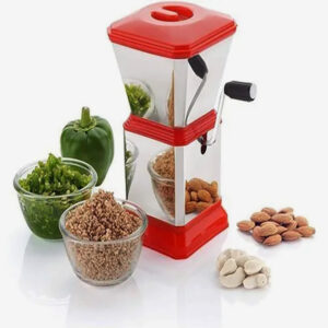 Stainless Steel Dry Fruit & Vegetable Cutter And Chopper- Red Color