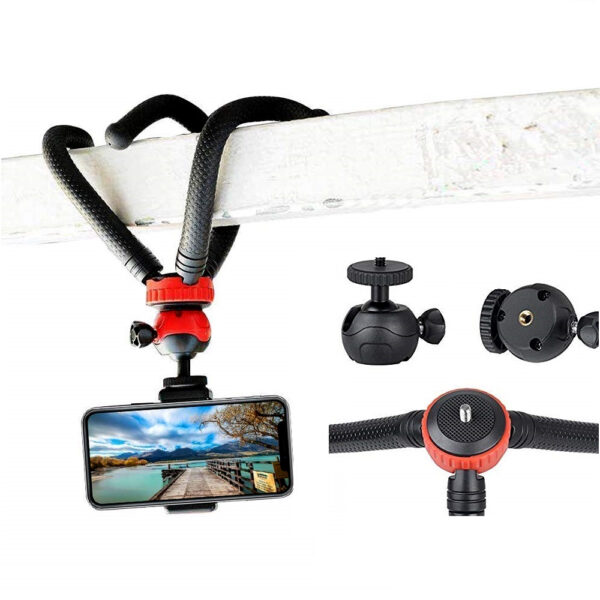 Octopus Tripod With Ball Head - Best For DSLR Or Smartphone Vlogging & Table Stand